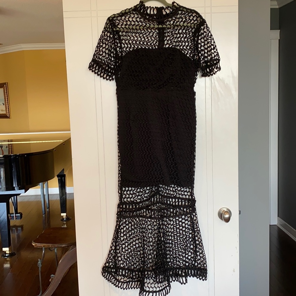 Black cocktail dress.